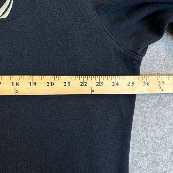 Nautica Quarter Zip Sweatshirt Men's Size XL Navy Blue Fleece Embroidered Logo - Picture 5 of 9